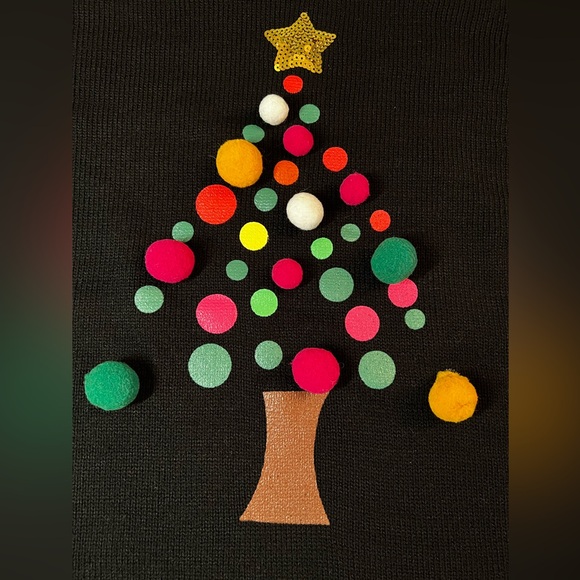 Holiday Time, Women’s Large, Christmas Pullover Sweater, Colorful Xmas Tree - Picture 2 of 12